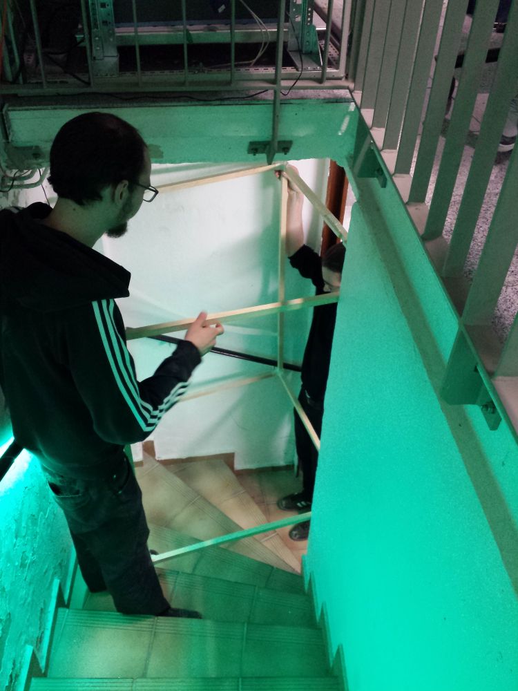 Unser Treppenhaus macht einen Hit-Test mit der Bounding Box